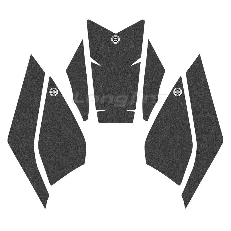 New Tank Traction Pad Side Gas Knee Grip Protector Anti Slip Sticker 3M Black Motorcycle For QJMOTOR SRK800RR GSR800 SRK600RS