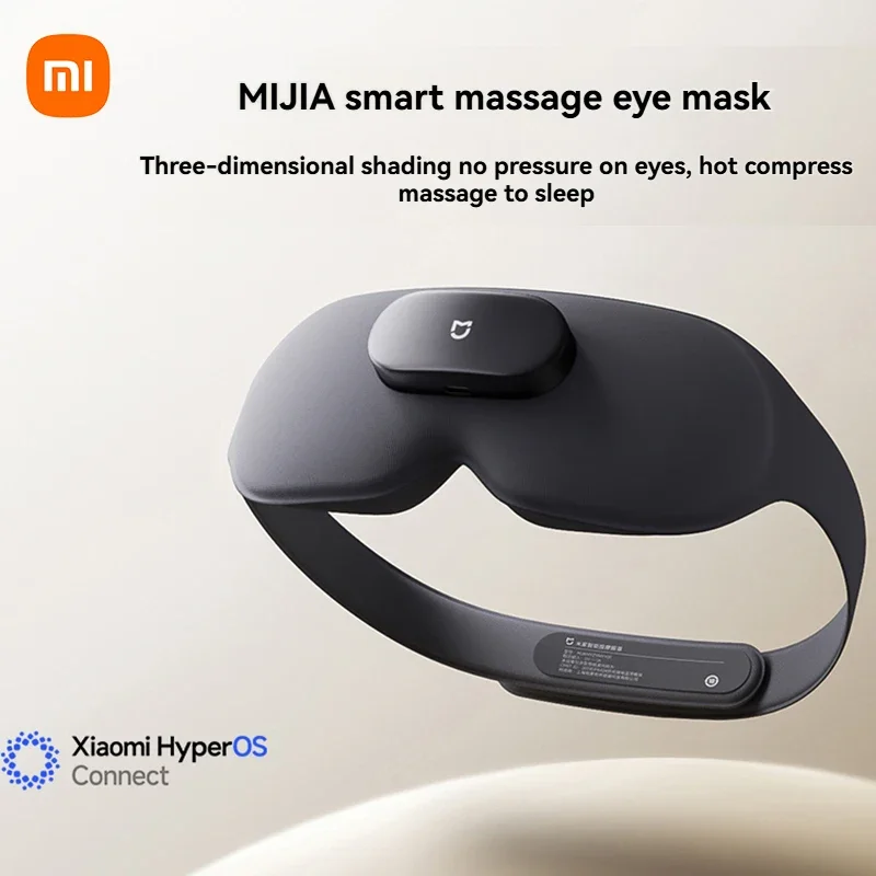 قناع عين للتدليك الذكي من Xiaomi Mijia، ضغط ساخن، تدليك اهتزاز ثلاثي الأبعاد، تظليل 800 مللي أمبير في الساعة، مدلك عين ذكي لتطبيق Mi Home