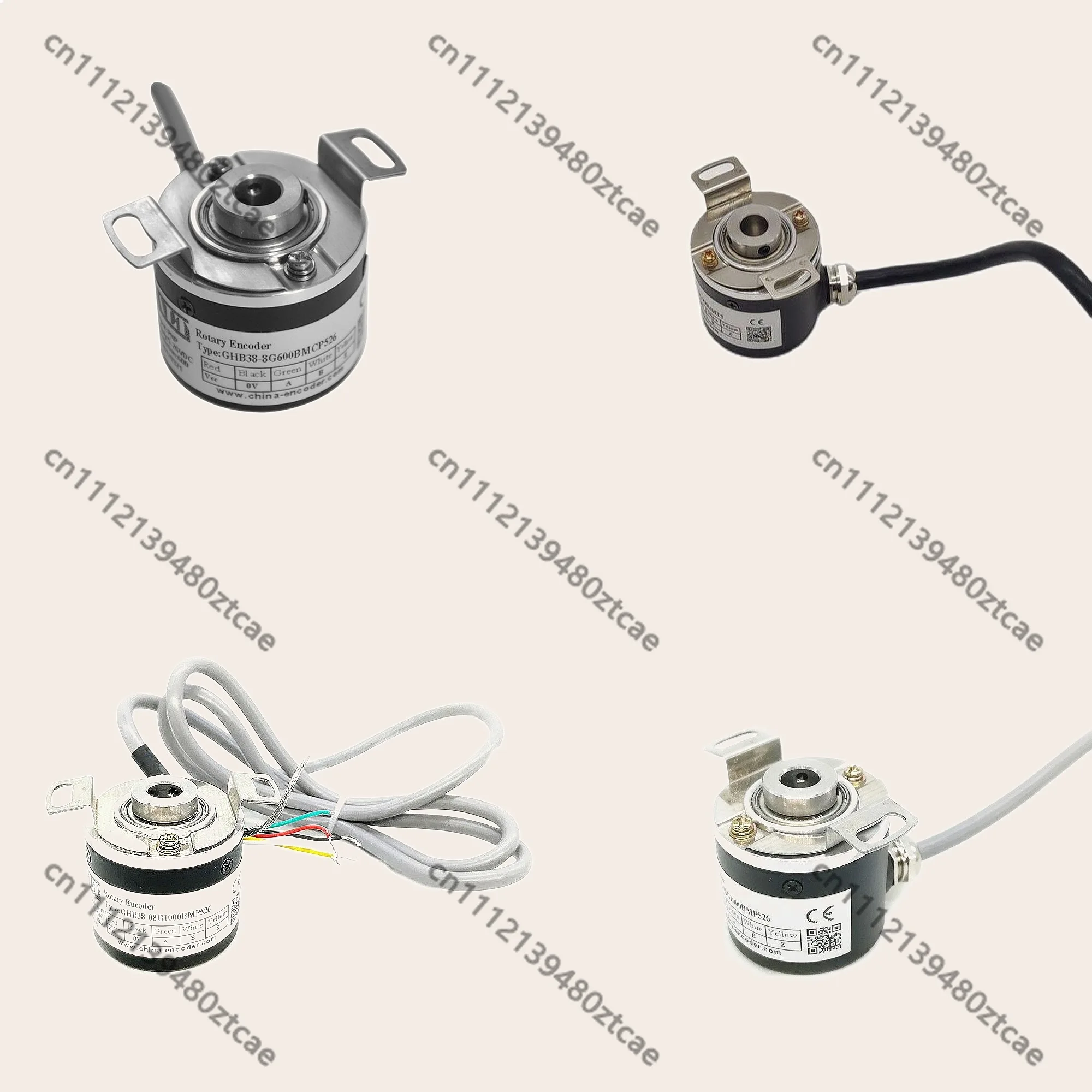 GHB38 Rotary Encoder 8mm Blind Hollow Shaft Line Driver A B Z A- B- Z- Output for CNC Embroidery Machine
