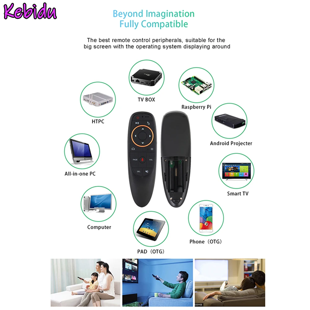 G10S Pro Air Mouse Voice Control 2.4G USB Receiver with Gyro Sensing Wireless Smart Remote for Android TV BOX Bluetooth