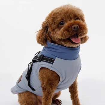 Pet Dog Jacket With Harness Winter Dog Clothes For Small Large Dogs Warm Waterproof Pet Coat Chihuahua Clothing Puppy Costumes 5