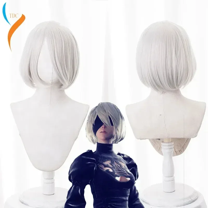 

2023 NEW High quality YoRHa No.2 Type B 2BYoRH 2A 9S 2B wig Cosplay Wig NieR:Automata Costume Play Wigs Costumes Hair