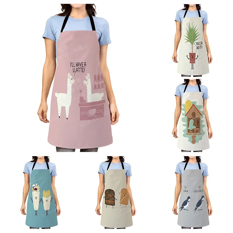 Aesthetic Women kitchen apron kids original Children Waterproof girl princess waiter work apron oil proof cartoon kawaii cute