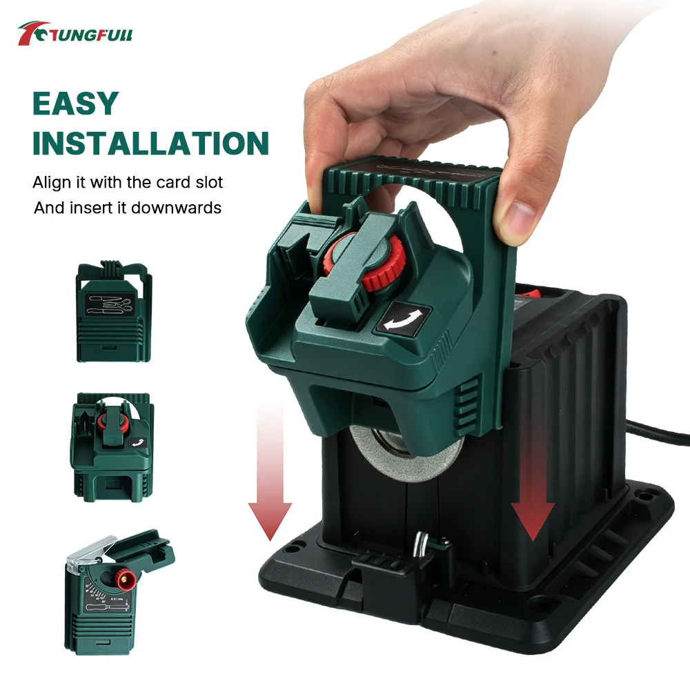 TUNGFULL Multi Function Electric Drill Bit Sharpener 220V Portable 65W Household Grinder for Knife Scissor Chisel Planer