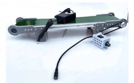 DC 12V Electric Desktop Conveyor Belt Technology Production Elevator Model Friction Experiment Device Speed Adjustable 0-116RPM