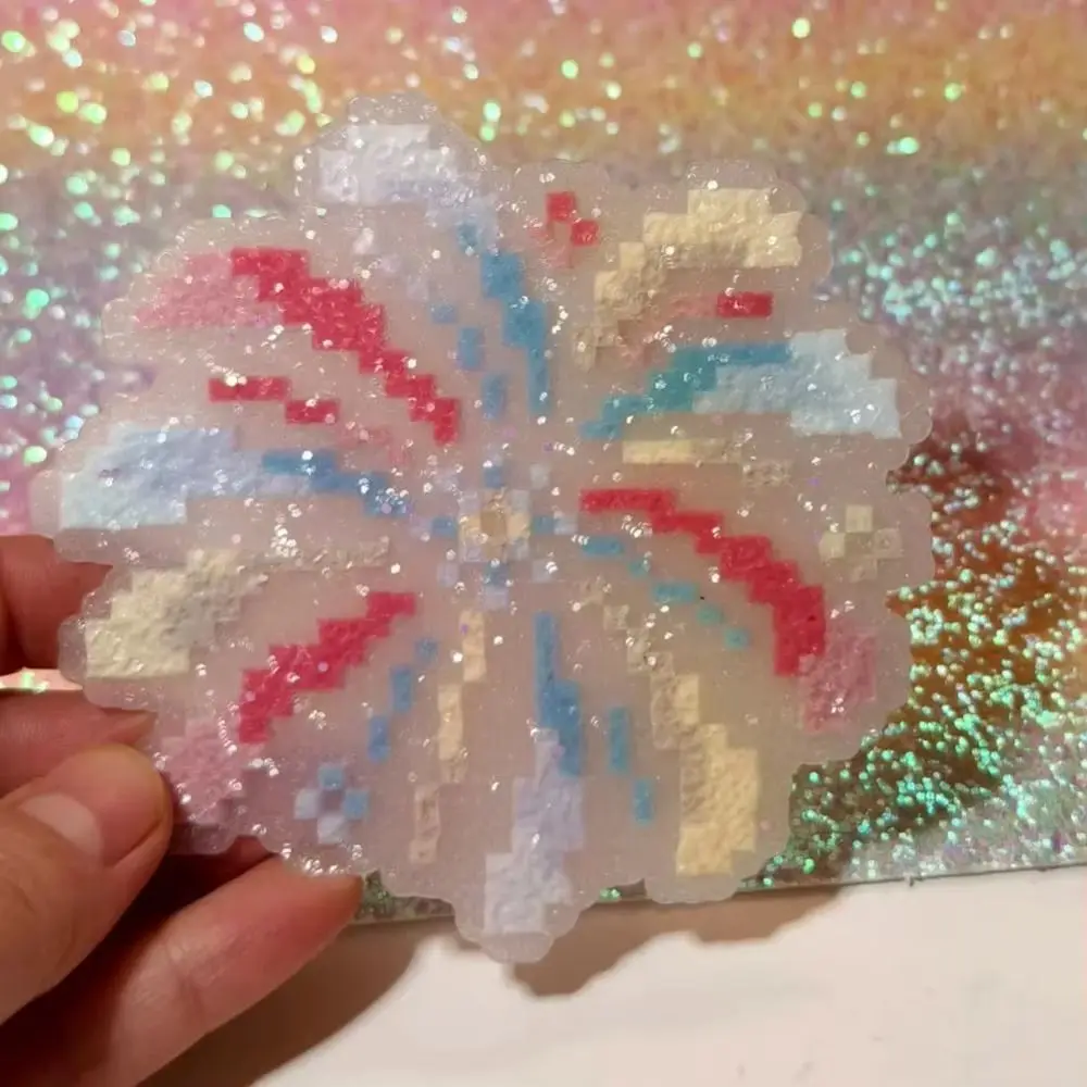 6 Stück/Set Schmelzperlen Regenbogen-Glitzer Backtuch Antihaftbeschichtet Glänzende Schmelzperlen Backtuch Hochtemperaturbeständig