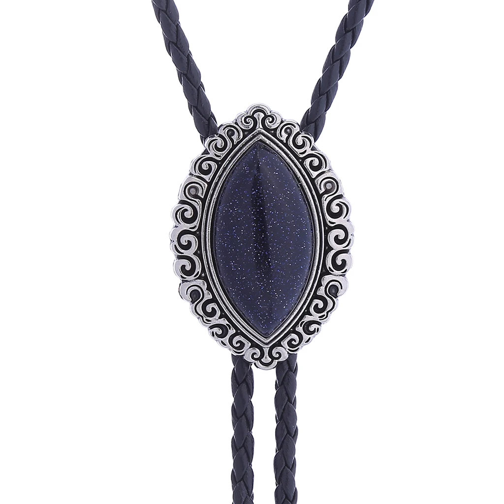 Creative Fashion Retro Tiger Eye Stone Bolo Tie