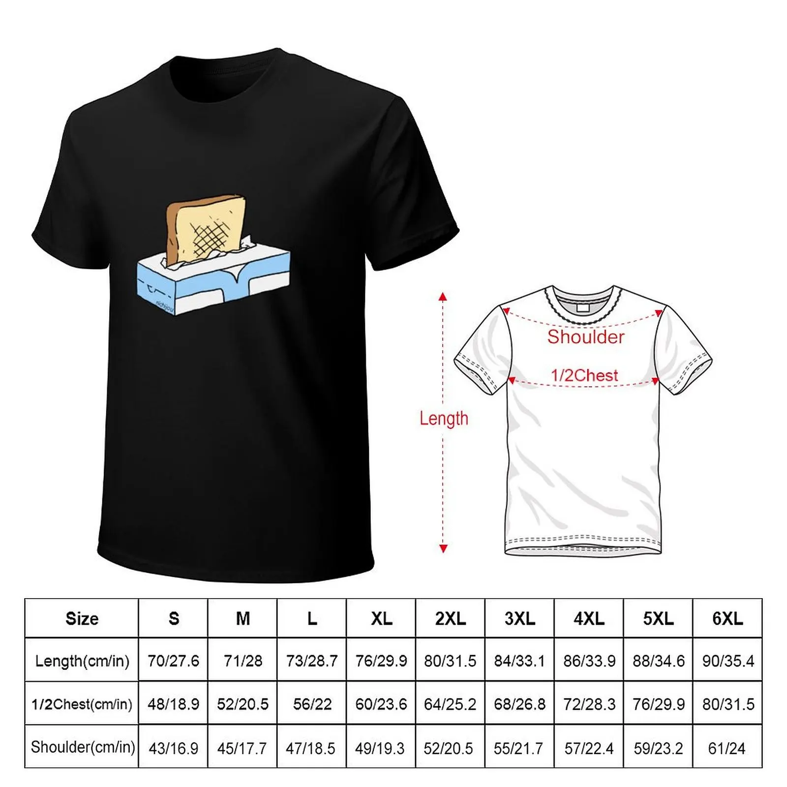Toast in Tissue Box T-Shirt t shirt man plain T-Shirt