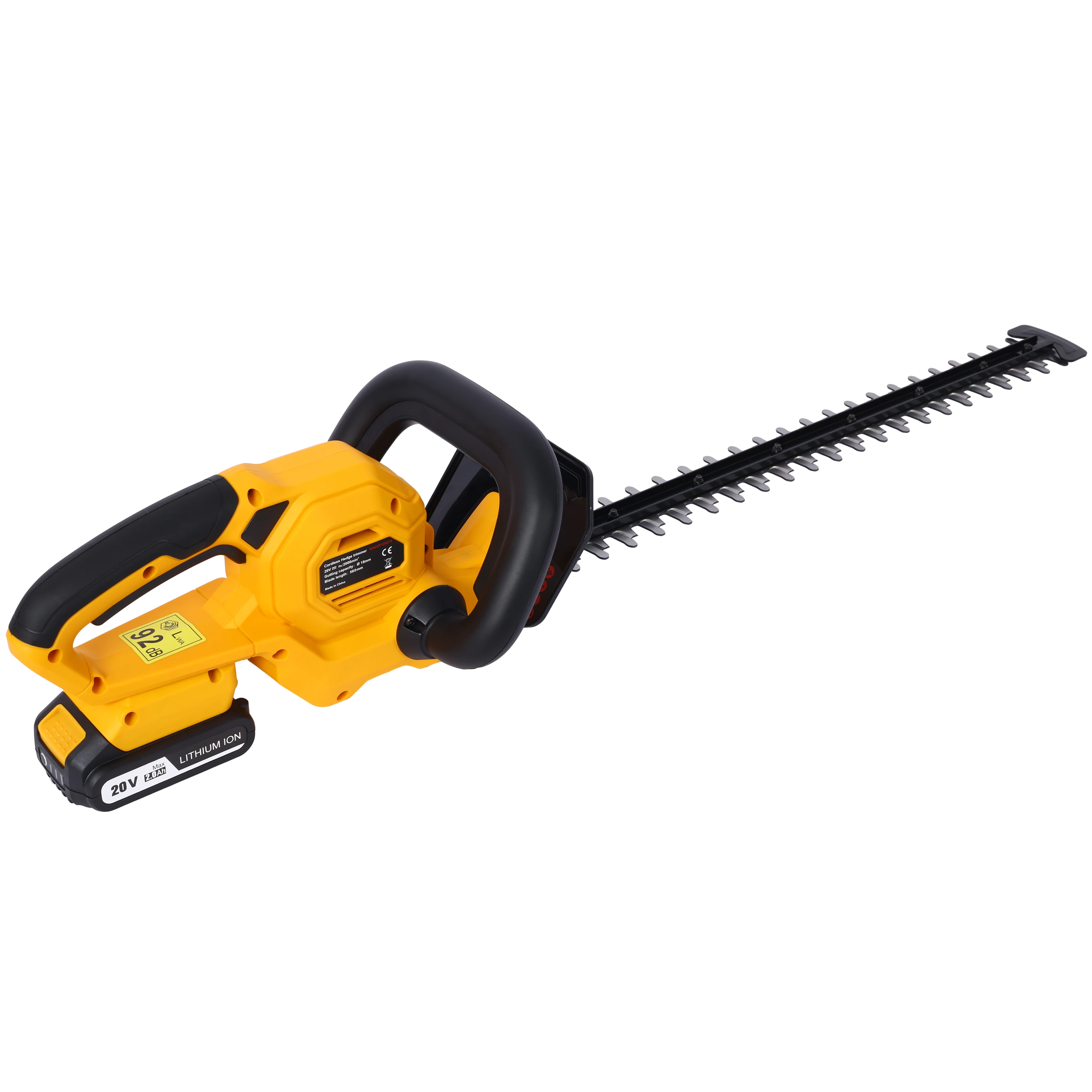 20V Cordless Hedge Trimmer, 22 Inch Dual Action Steel Blade, Reduced Vibration, Battery & Charger Included, Electric Bush Trimmer for Garden Yard Pruning
