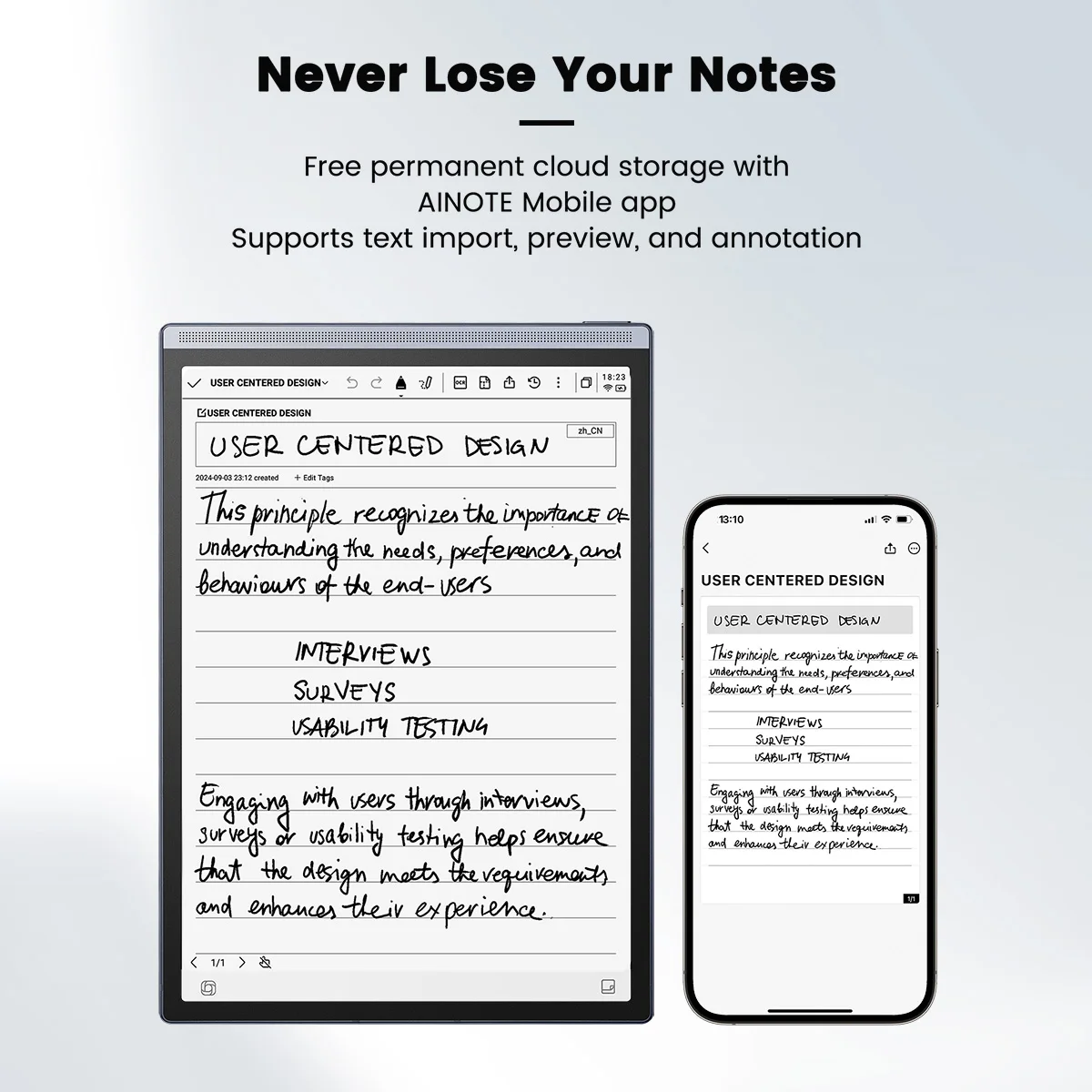 IFLYTEK AINOTE Air 2 Office Notebook 10 Languages Real-time Translation AI-Assistant Paper Tablet 5MP Camera Support PDF EPUB TX