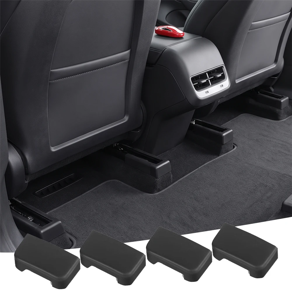 4pcs For Tesla Model 3/Y Model 3 Highland Model Y Juniper Seat Rail Cover Protector Rear Seat Slide Rail Plug Protection Covers