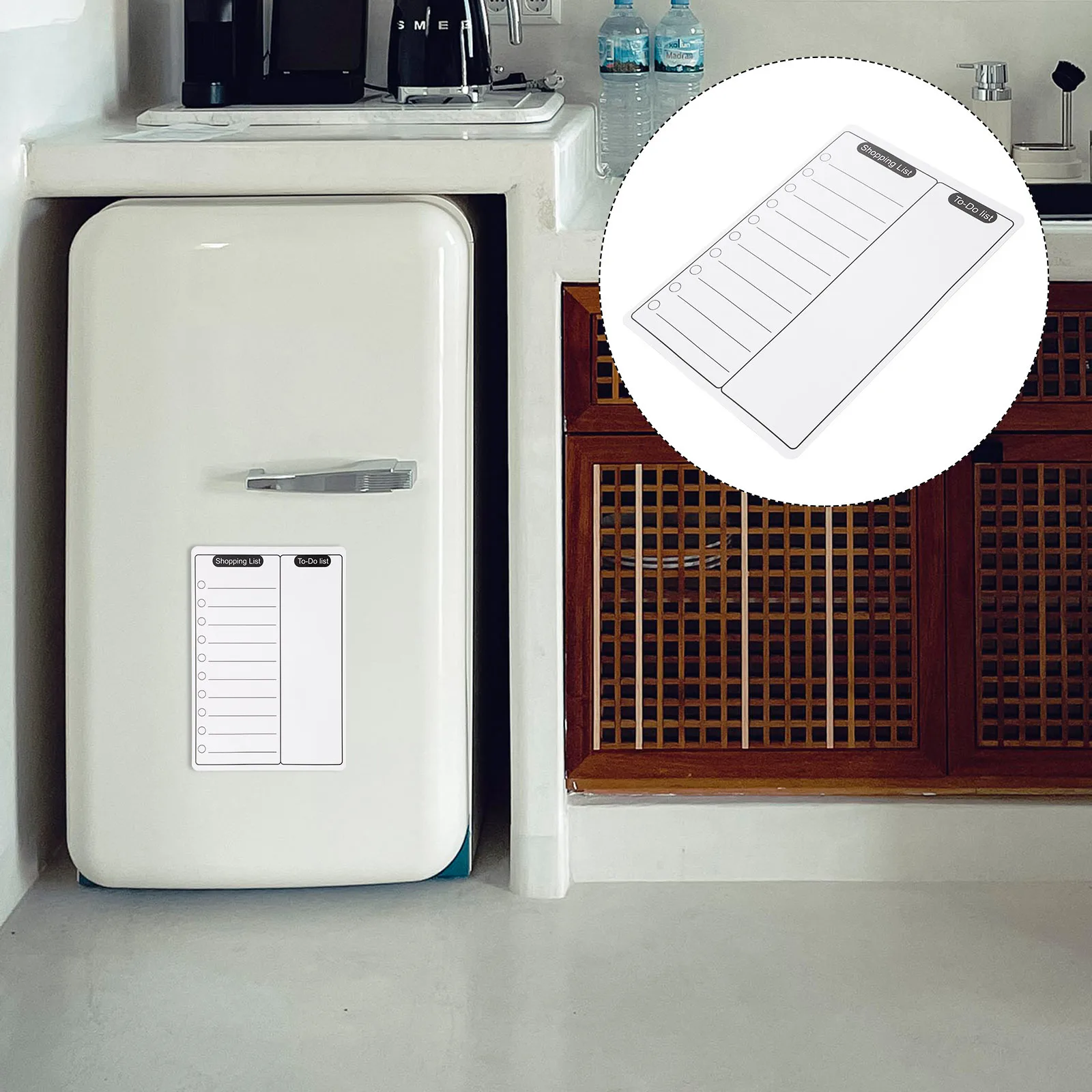 

Magnetic White Board Dry Erase Reusable Message Pad for Fridge Smooth Surface Portable Lightweight Family Schedule Organizer