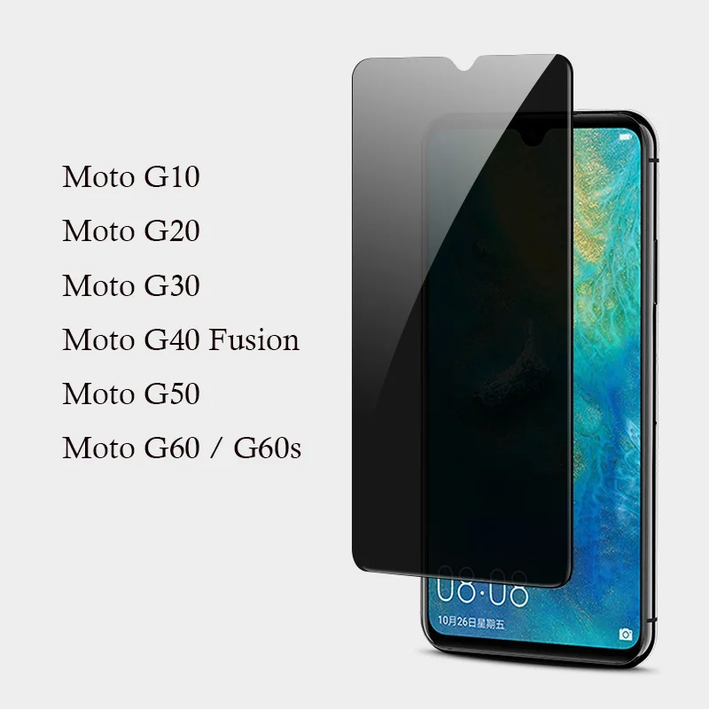 Untuk Moto G10 G20 G11 G21 G30 G40 Fusion G50 G60 G60s G600 Kaca Tempered Pelindung Layar Privasi Kaca Buka Kunci