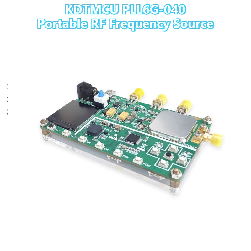TopElec KDTMCUPLL6G-040 Phase-locked Loop Integrated Module, RF Signal Generator 24M-6GHz Bandwidth, High Flatness, Portable Sig