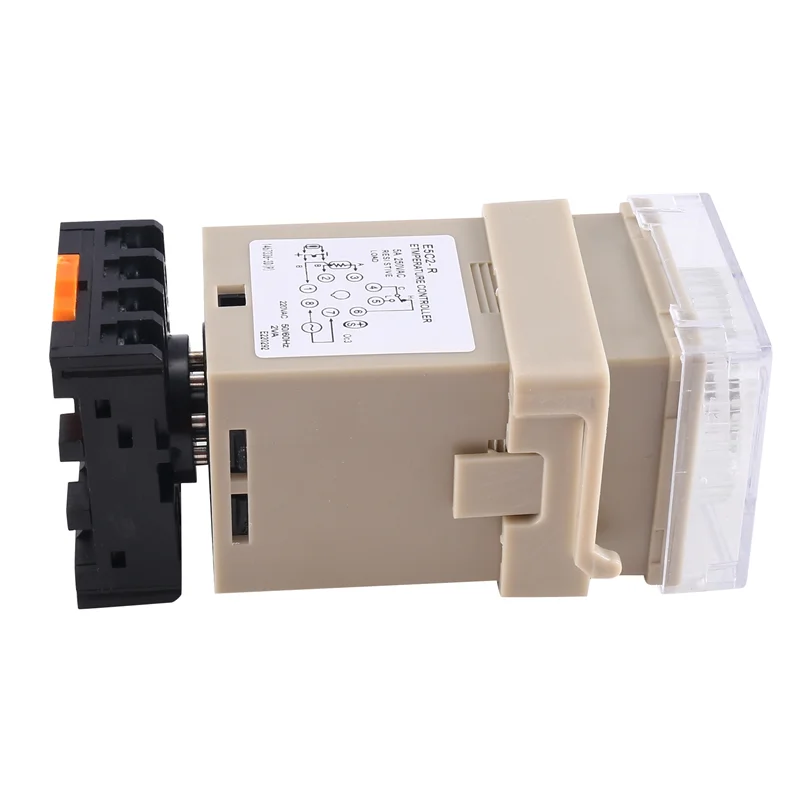 AED7-1 PCS E5C2 Guide Rail Type Temperature Controller 220V Digital Display Pointer Control Switch (B)