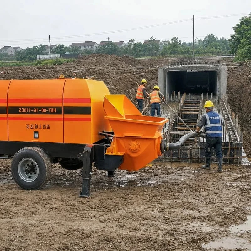 Professional Mobile Trailer Concrete Pump with Customized Features for Reliable Construction Concrete Conveying Operations