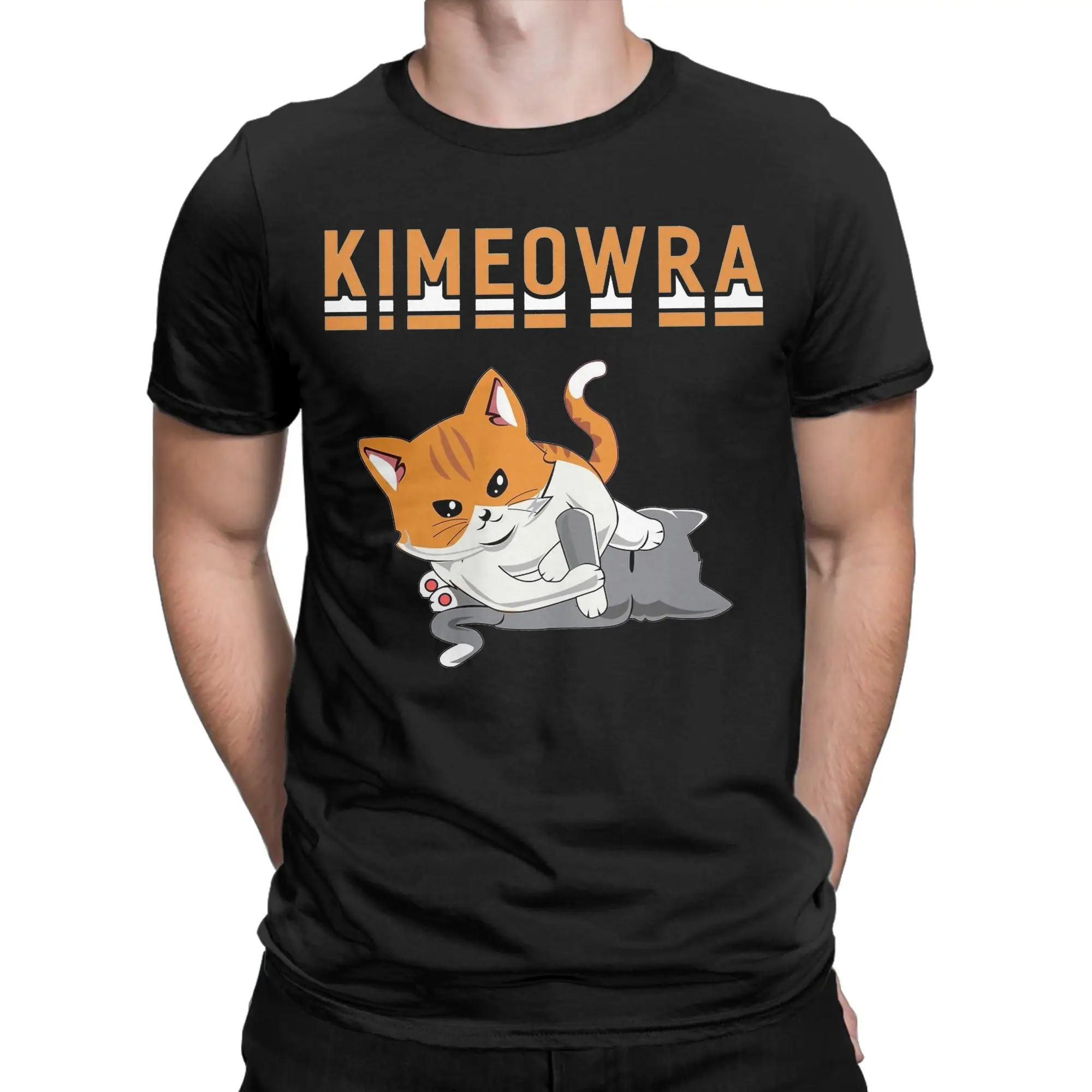 Novelty Funny Jiu Jitsu Kimura Kimeowra Cat T-Shirt for Men Women O Neck 100% Cotton T Shirt Tee Shirt Birthday Gift Clothes