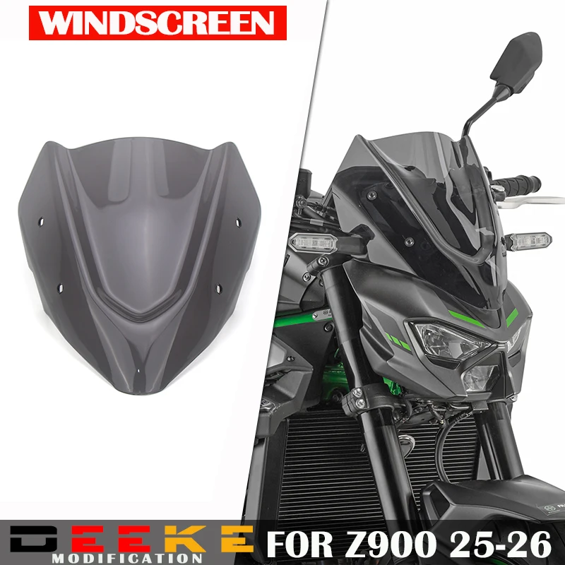 

NEW Motorcycle Accessories For Kawasaki Z900 Z 900 2025 2026 Windscreen Windshield Shield Screen with Bracket