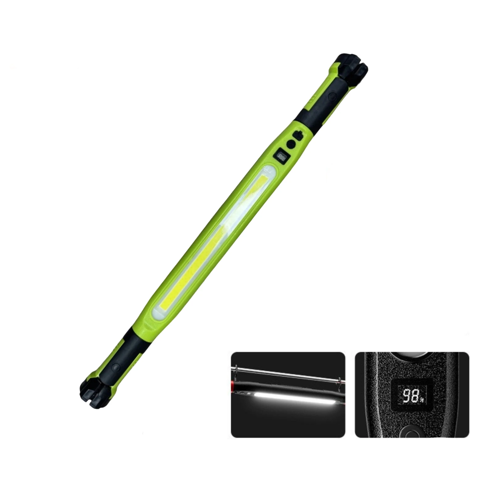 Super Bright Intelligent Digital Display Magnetic Work Light Rechargeable Underhood WorkLamp Bar For Car Repair Outdoor lighting