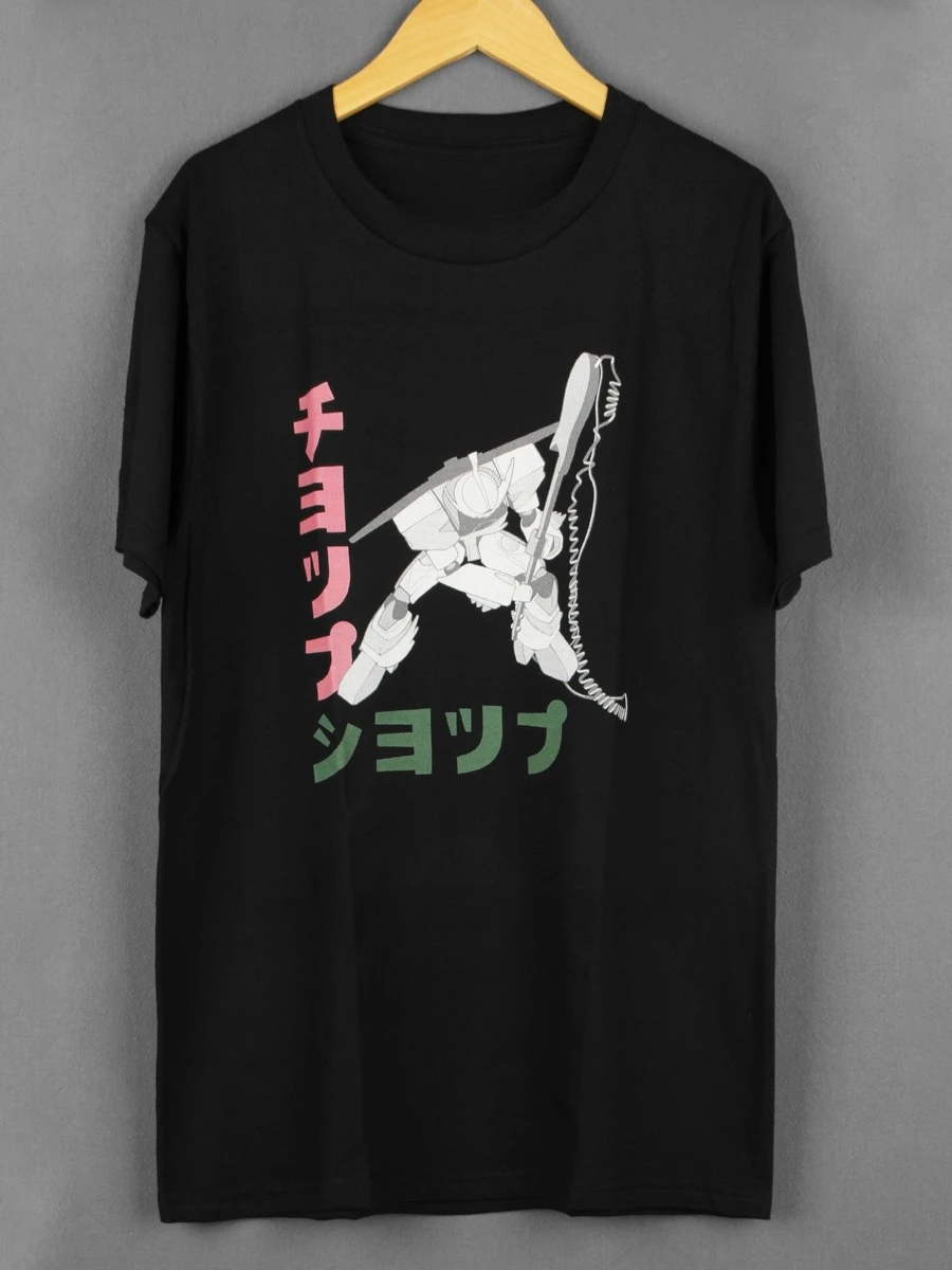 تي شيرت Gundam Spoof The Clash London Calling Pure Cotton American كاجوال للرجال والنساء باللون الأسود بأكمام قصيرة #1