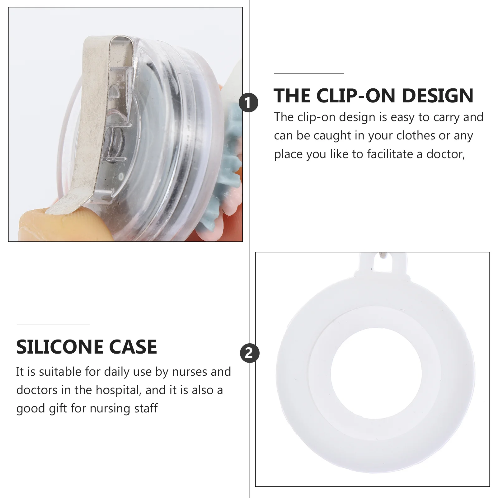 Floral Decorative Pocket Large Face Nurse Fob Watch Operated Clip-On Nursing Student Doctor Gift Hanging Nurse