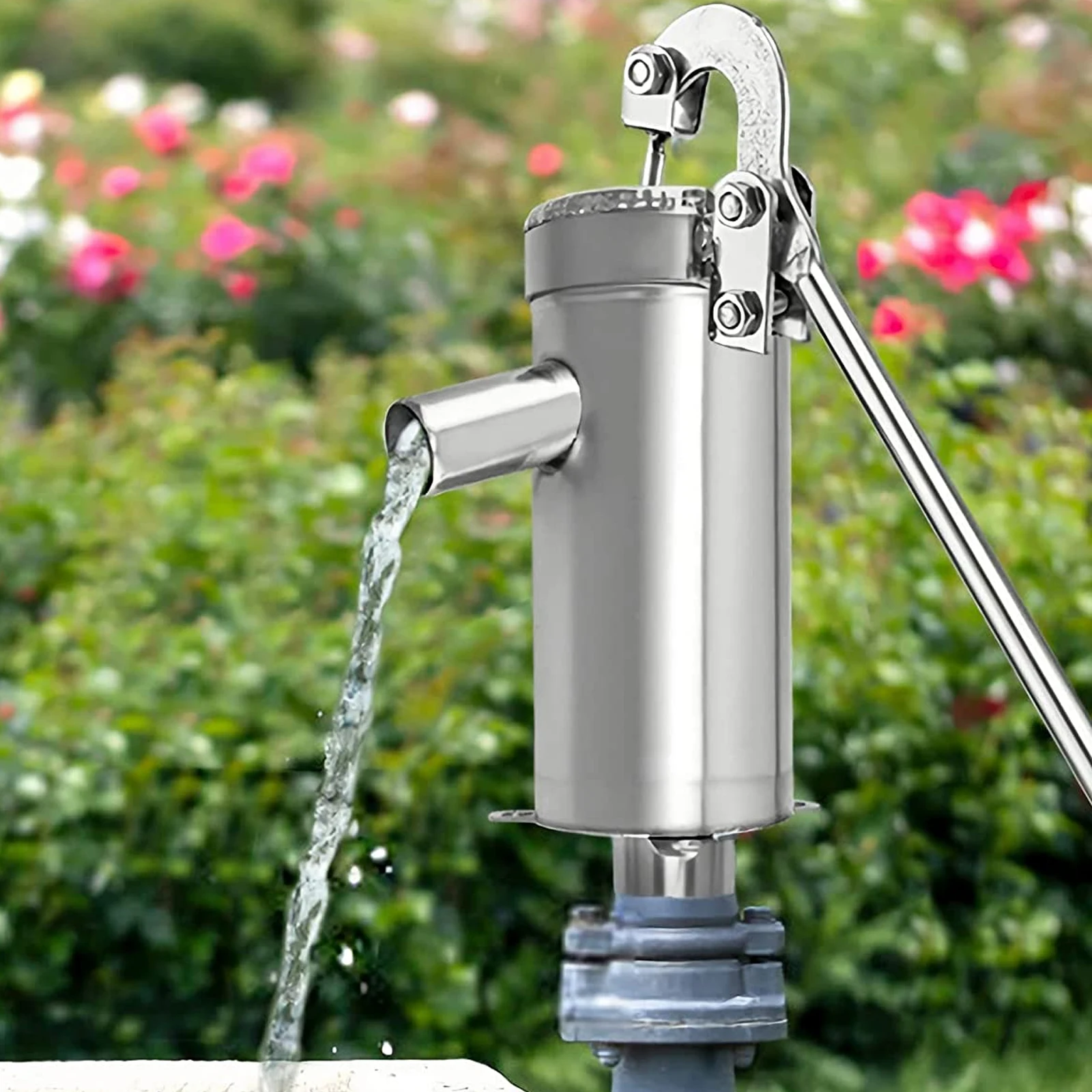 Suction Pump Stainless Steel Manual Water Jet Pump Domestic Well Hand Shake Suction Pump Groundwater for Home Garden