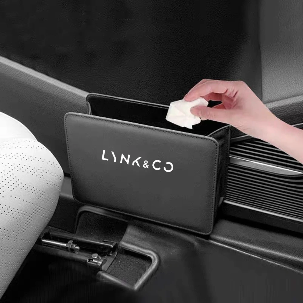 Car Trash Can Collapsible Leak-Proof Storage Bag Backseat with Garbage Bag for Lynk & Co 05 01 02 03 06 Lynk&Co