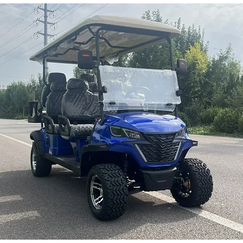 High-quality 4-seater Cart with Powerful 5KW Motor Steel Chassis 70-90km Range Farms