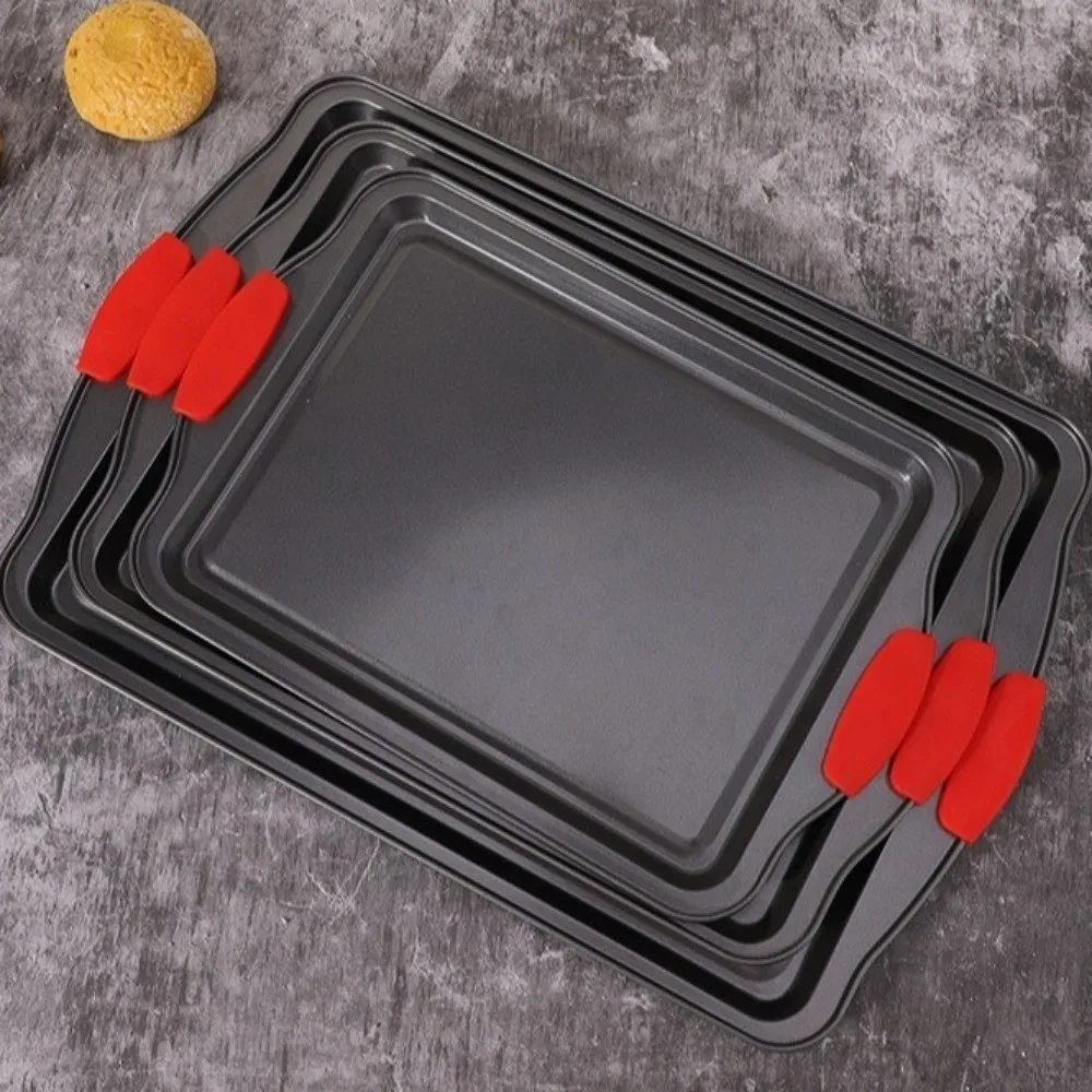 Restaurant Carbon Steel Baking Pan Multi-Purpose Rectangle Baking Sheet Stackable Heavy-Gauge Bread Cake Mould Baking