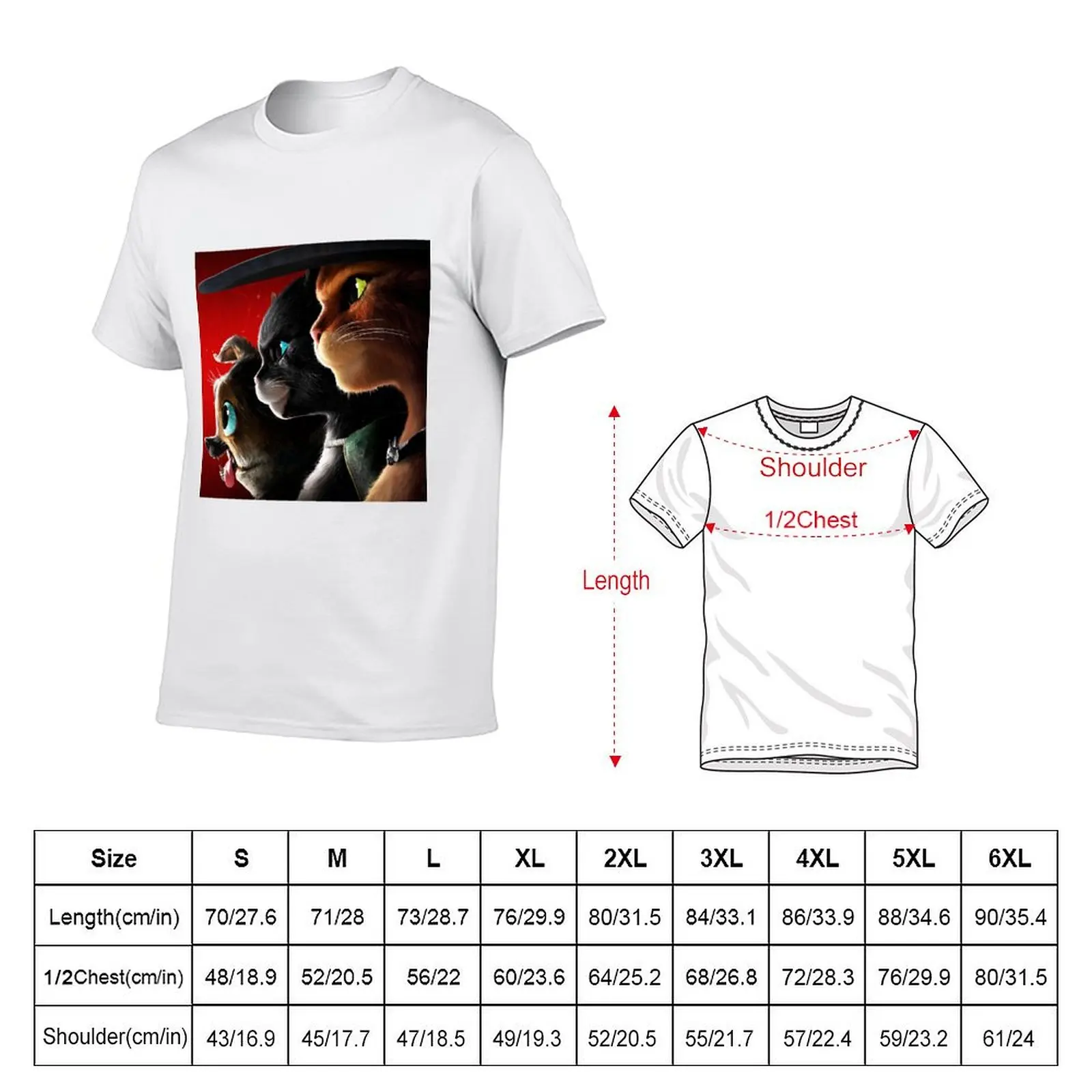 Puss in Boots The Last Wish T-Shirt t shirts with prints t shirt man designer T-Shirt
