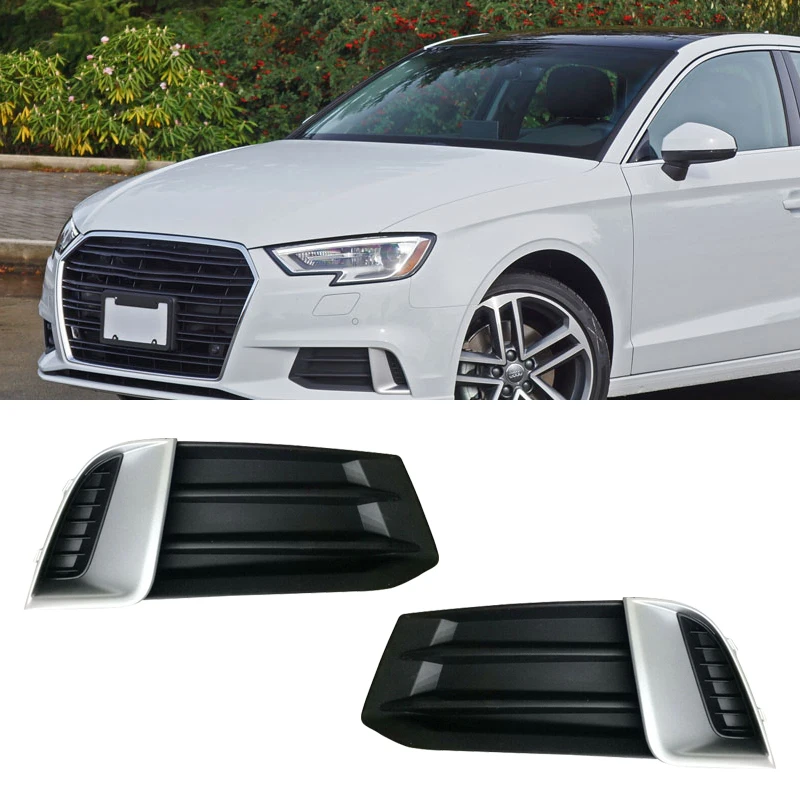 

8V58076729B9 For Audi A3 Review 2017 2018 2019 Sedan Fog Lamp Frame Front Bumper Shade Daytime Running Light Cover Accessories