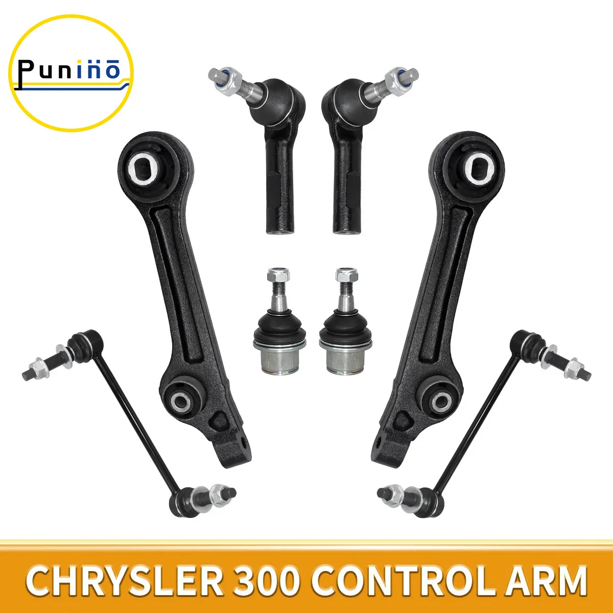 Punino Front Rearward Lower Control Arm Stabilizer Sway Bar End Link Suspension Kits for Chrysler 300 Dodge Charger 2011 - 19