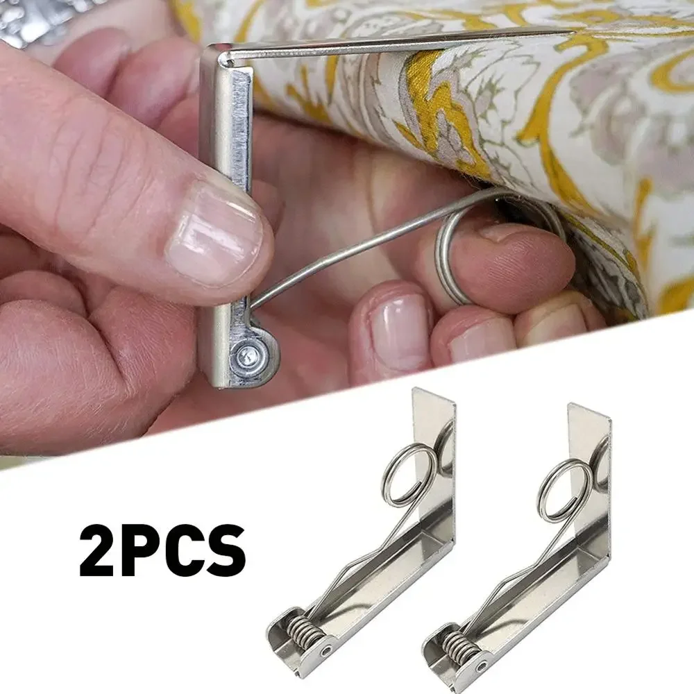 2PCS Tablecloth Clips Stainless Steel Table Clips High-Strength Thick Elastic Large-Diameter Clamps 6CM for Outdoor and Indoor