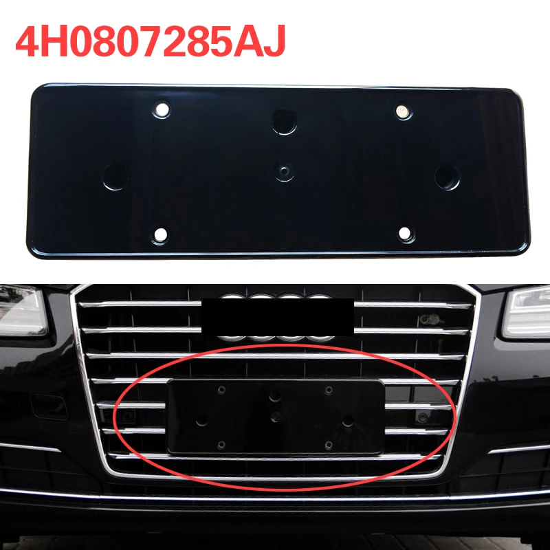 4H0807285AJ for Audi A8 D4 PA 2014-2017 Car front license plate front grille license plate fixing bracket 4H0 807 285AJ