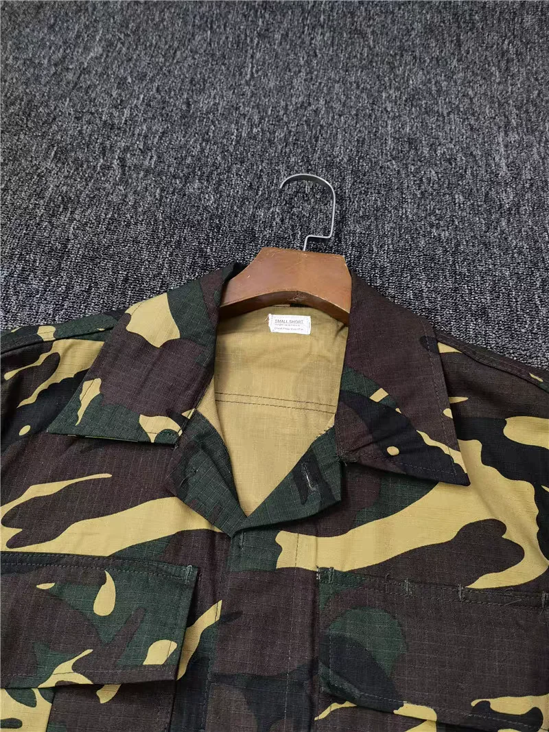 Men's Spring and Autumn Outdoor Field Camouflage Clothing Set Multi pocket Wear resistant workwear Coat Anti tear Labor Protecti