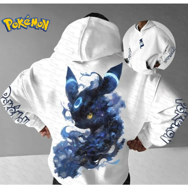

Мужские толстовки с капюшоном Pokemon на осень/зиму Gyarados, уличная одежда в стиле аниме с принтом дракона, цветные волнистые элементы, повседневная одежда, трендовый пуловер