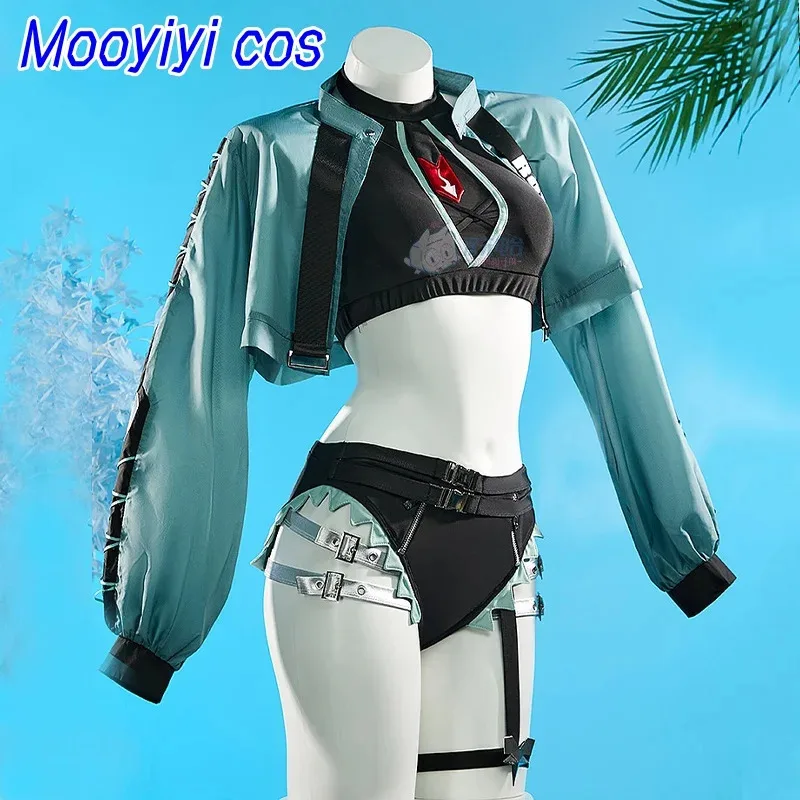 

Game ZZZ New Mooyiyi cos Jane Doe Cosplay costume Halloween Christmas RSummer beach sunscreen gauze clothing Zenless Zone Zero