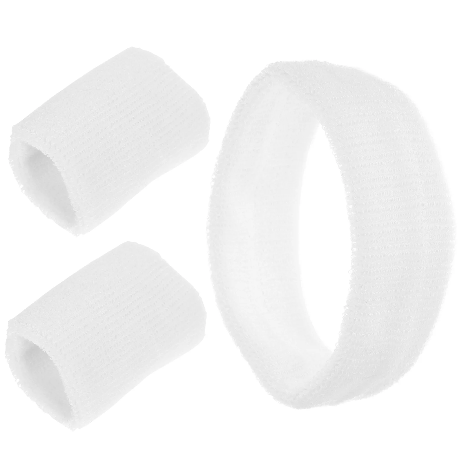 

Basketball Wrist Sweatbands Sports Bandana Headband for Sweating Wristband Football Wristbands White Polyester Miss