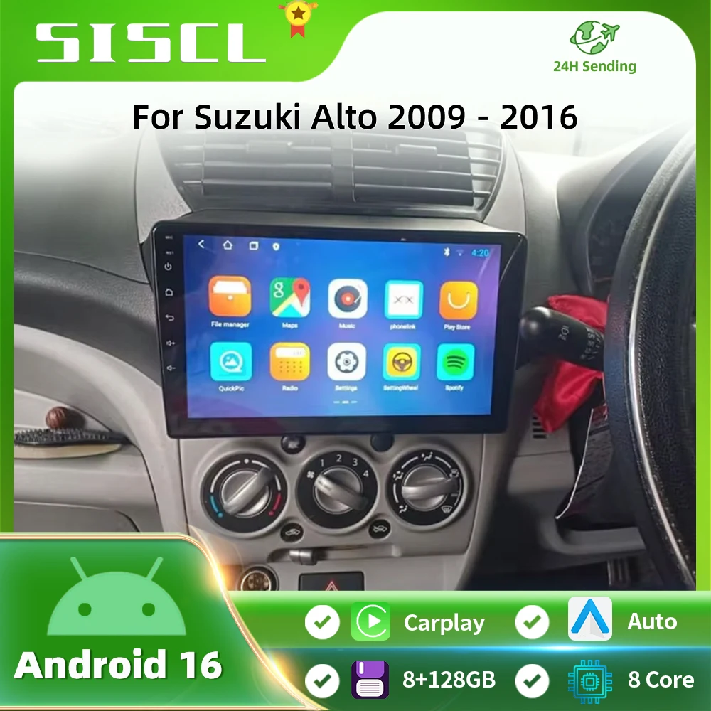 

Android 16 For Suzuki Alto 2009 2010 2011 2012 2013 2014 2015 2016 Multimedia Stereo Car DVD Player Navigation GPS Radio BT 4G