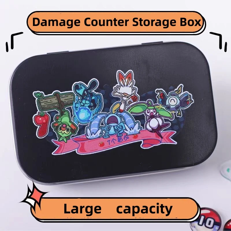 PTCG Pokemon Match Scoring Damage Counter Storage Box Board Role-playing Game Crystal Drop Rubber Gengar GX Board Eighth Wave