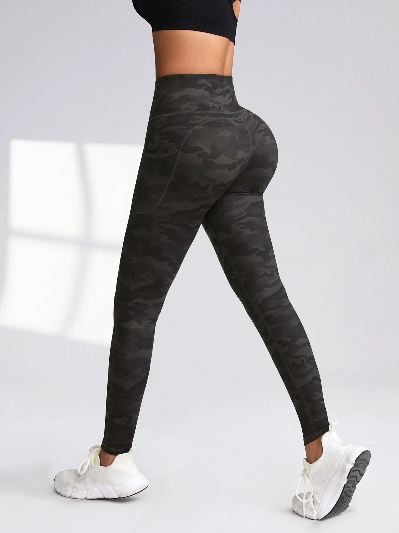 SVOKOR-Leggings de dehors à Impression Numérique avec Poches pour Femme, Pantalon de Yoga Taille Haute, Serré, Tenue Décontractée