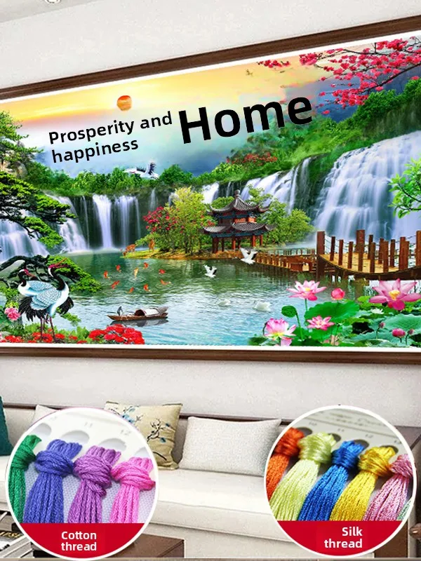 

MonaLisa Cross Stitch Bedroom Living Room Study New 2026 Wealth Generating Peaceful Home Cross Stitch Kit Chinese Style