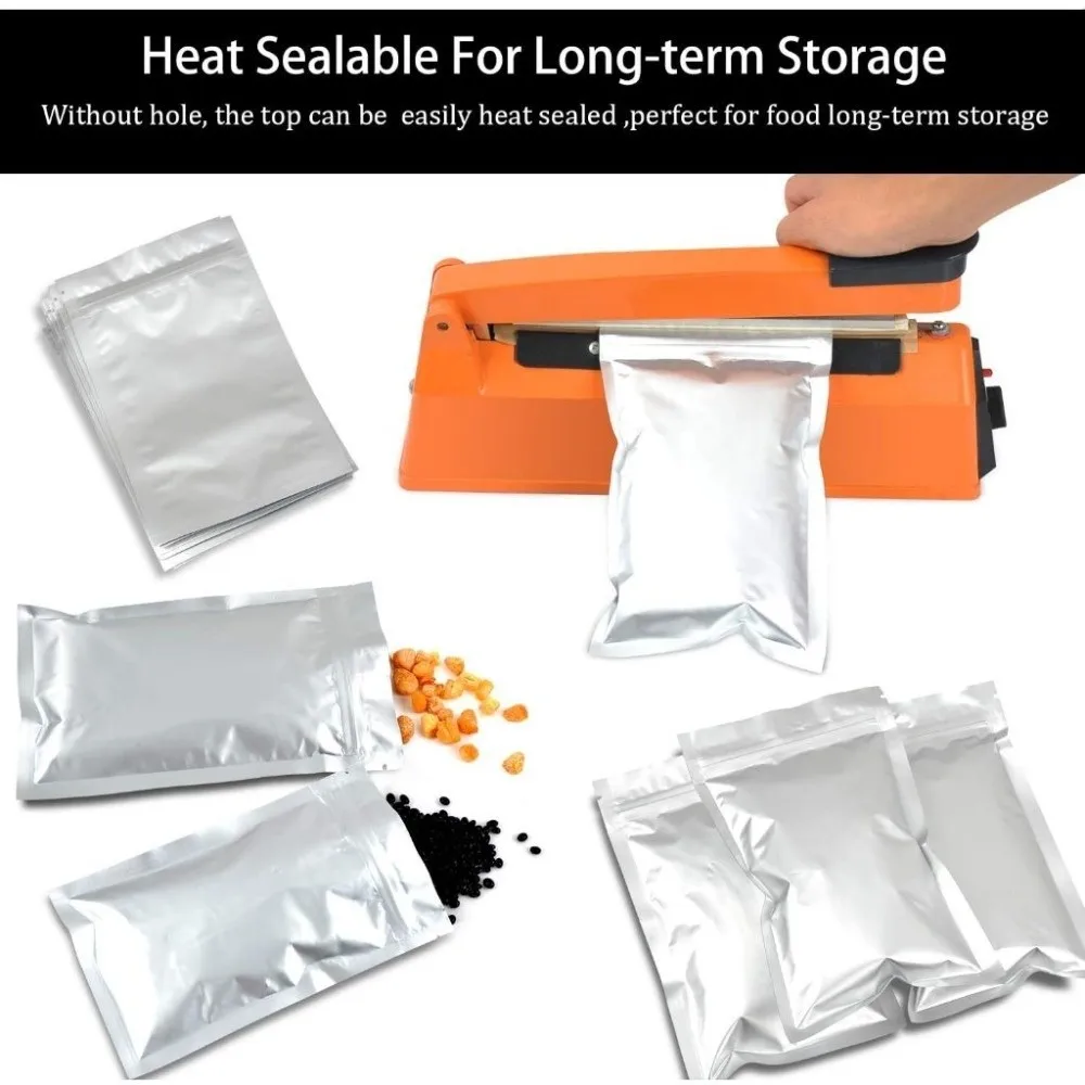 50PCS Food Preservation High-Temperature Food Storage Retort Pouch Vacuum Sealer Aluminum Vacuum Bags Sealer Bag Nuts Storage