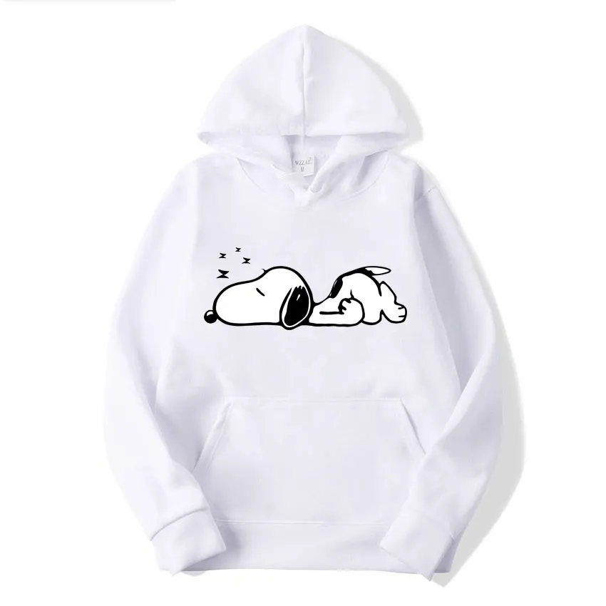 Snoopy dessin animé femmes pull printemps automne 2024 nouveaux hommes sweat à capuche surdimensionné décontracté Couple sweat vêtements hauts