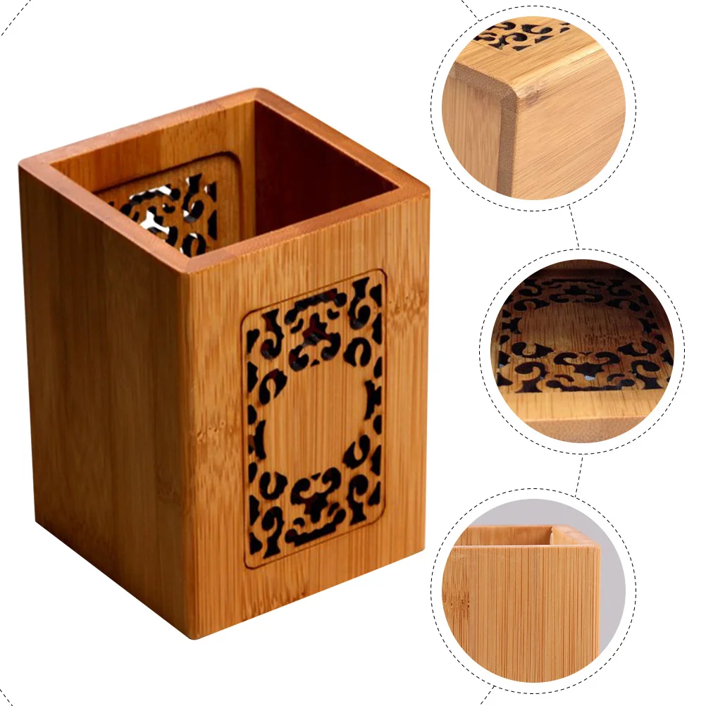 

Creative Desktop Pen Holder Portable Multi-Function Organizer Stationery Container for Office Home School Vintage Decorative