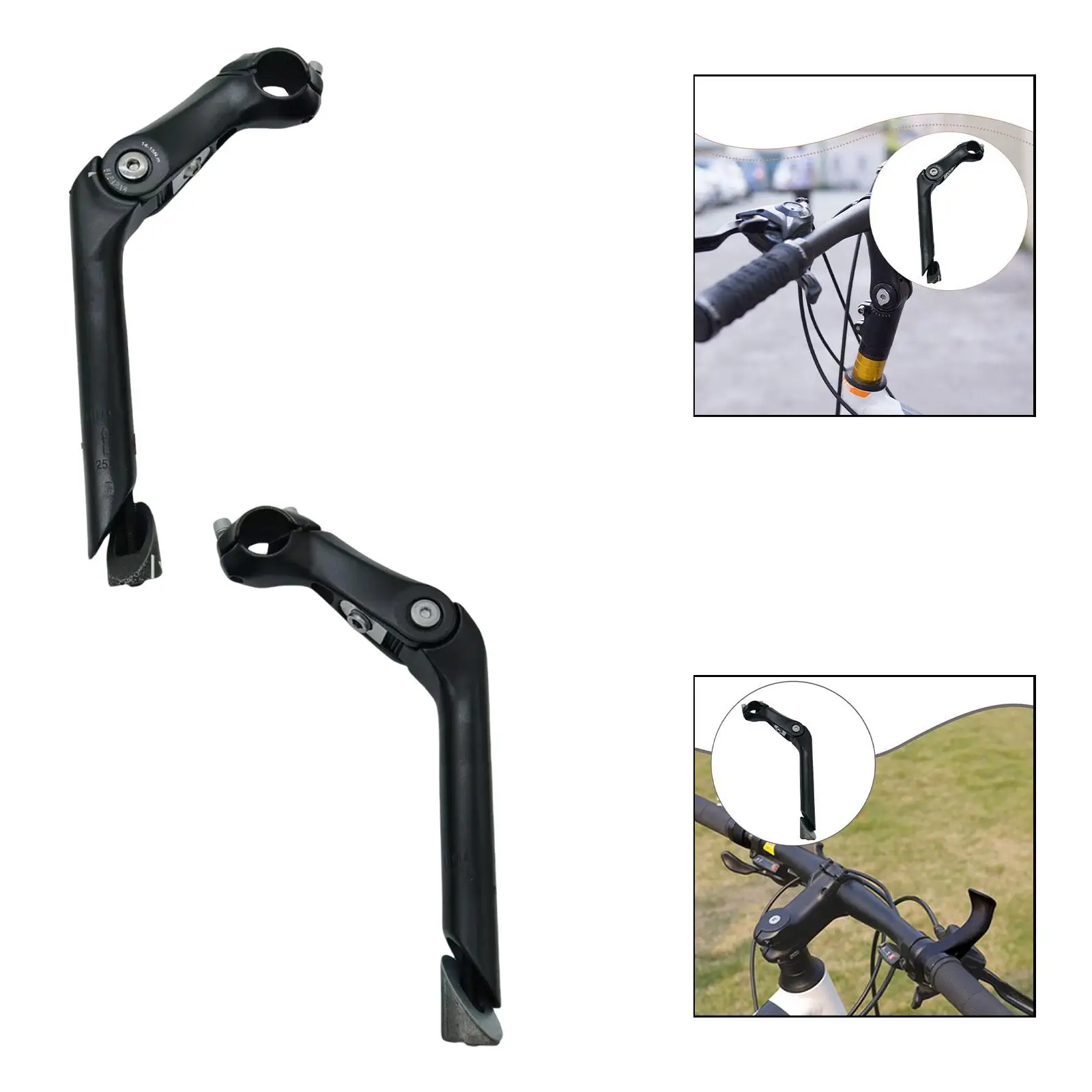 

Bike Quill Stem, High Performance, Component Cycling Accessories Extender Part Repair Easily Install, 25.4mm for Mountain Bikes