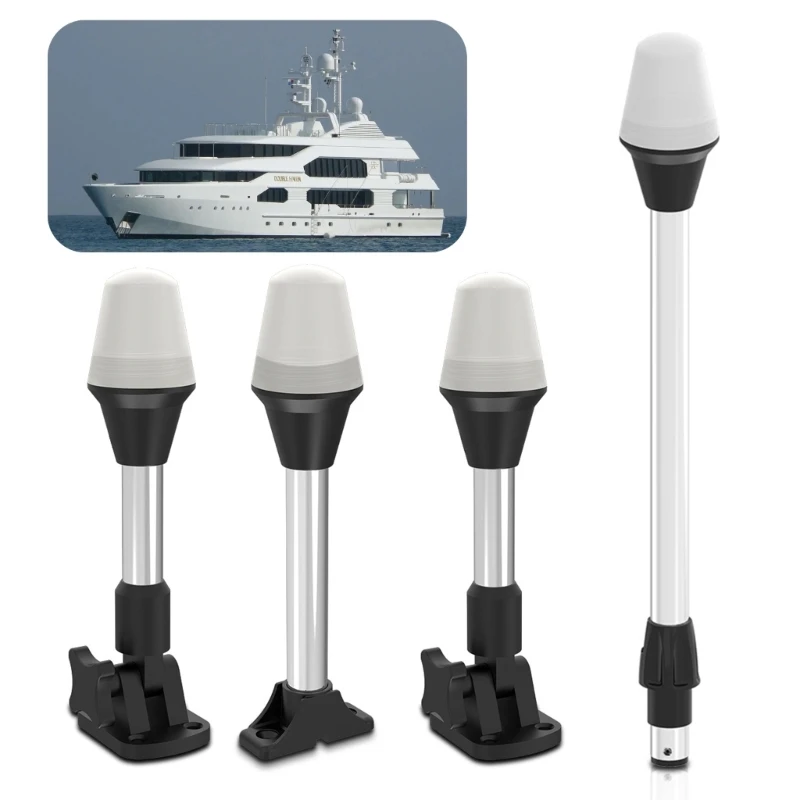 

Upgraded LED Navigation Light Marine Boat Yacht Anchors Light All Round 360° WhiteLight Waterproof Light Durable