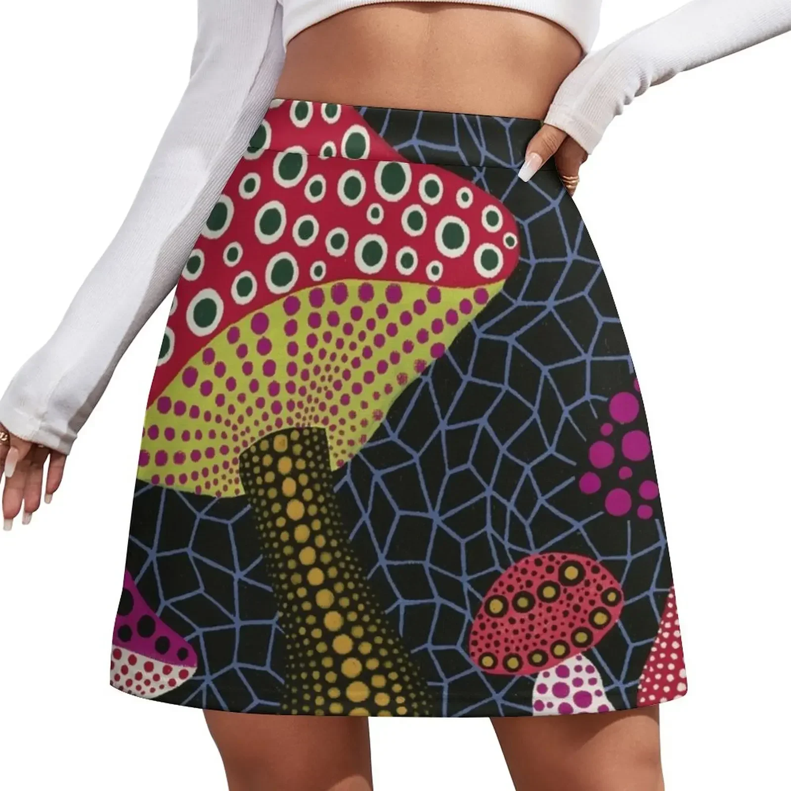 

yayoi kusama art Mini Skirt Korean clothing korean summer clothes sexy skirt