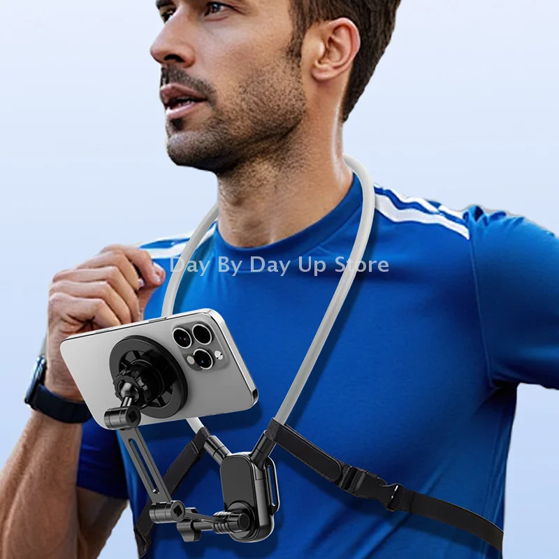 1PC Silikon Magnetische Quick Release Mobile Halter Hals Hängen Telefon Stehen Magsafe Hals Hängen Halterung Telefon Zubehör