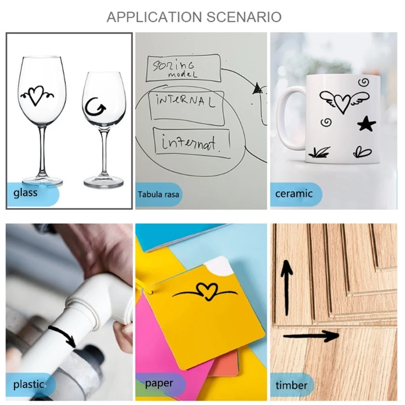 6Pcs Whiteboard Marker Pen Washable Writing Pen Vanishing Air Erasable Pen Disappearing Marker Pen Water-Based Pens